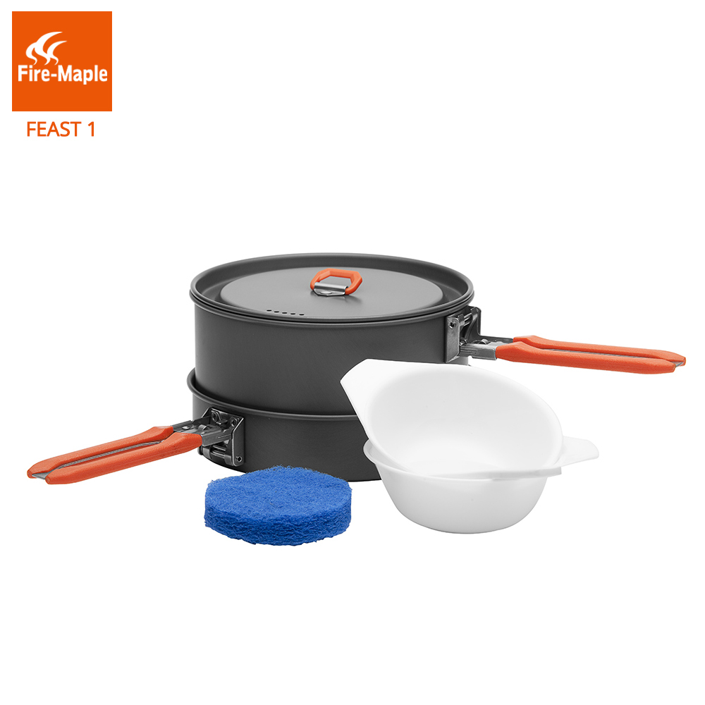 Camping Cooking Unit - ファイヤーマプル祭1屋外キャンプハイキング調理器具バックパッキング調理鍋鍋セット折りたたみハンドル1〜2人FMC-F1