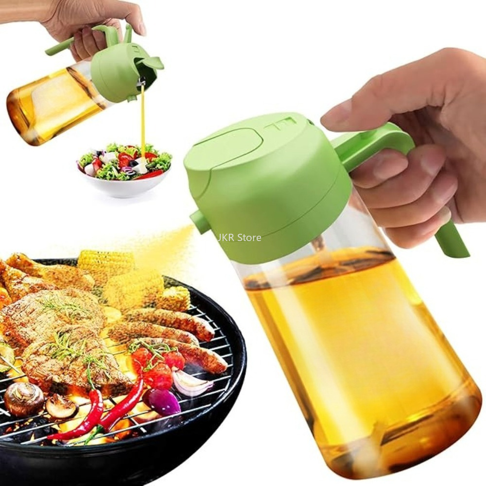 Camping Cooking Area - 2 in 1 オリーブオイルスプレーディスペンサーボトル 大容量スプレー注油ボトル キッチン調理、バーベキュー、揚げ物、キャンプ用