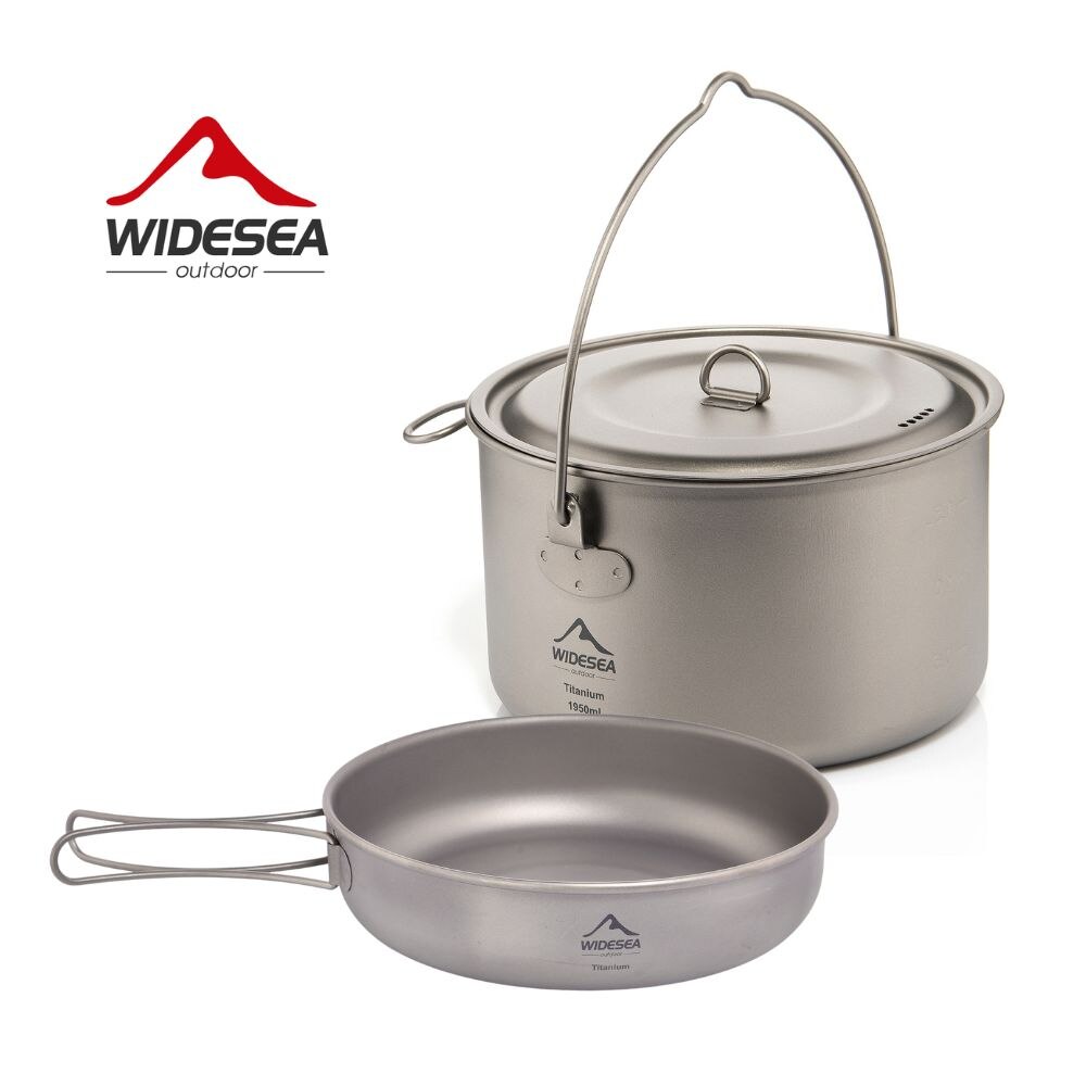 Camping Cooking Unit - キャンプ用食器チタン調理器具セット観光大釜屋外調理鍋フライパンピクニックキッチンハイキングトレッキング