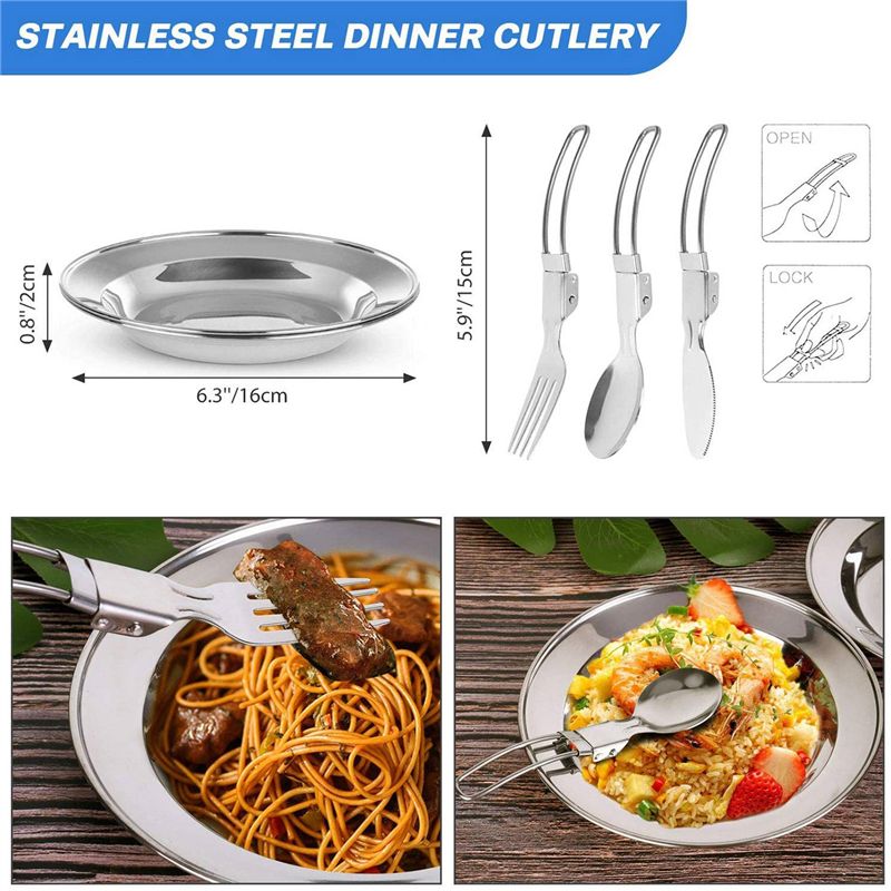 【購入者向け】キャンプ調理器具 ポータブル鍋 フライパン カ - Camping Outdoor Cooking Set のレビューと価格