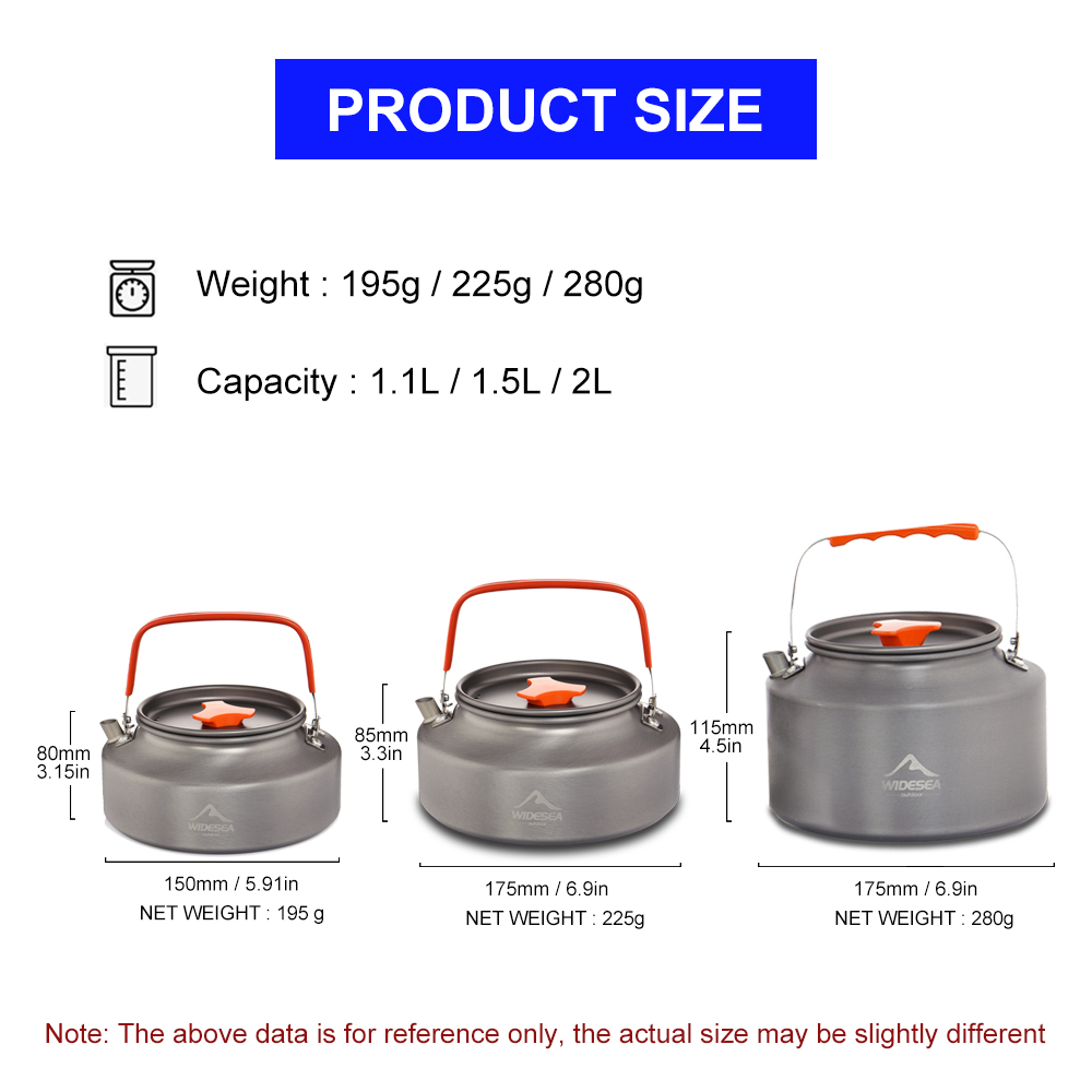 Widesea 1.1L 2L1.5L キャンプウォーターケ - Camping Cooking Unit のレビューと価格