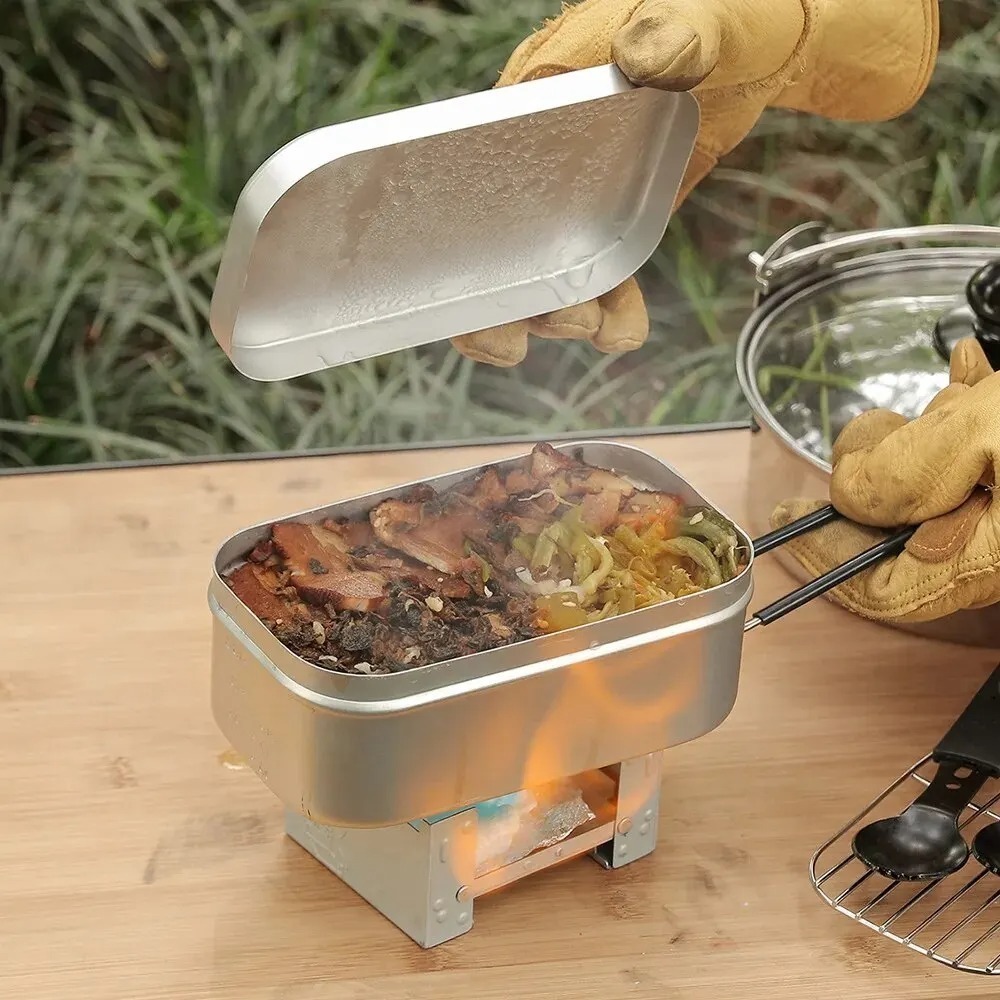 超軽量食器 キャンプ調理器具 ランチボックス 調理鍋 ピクニ - Camping Outdoor Cooking Set のレビューと価格
