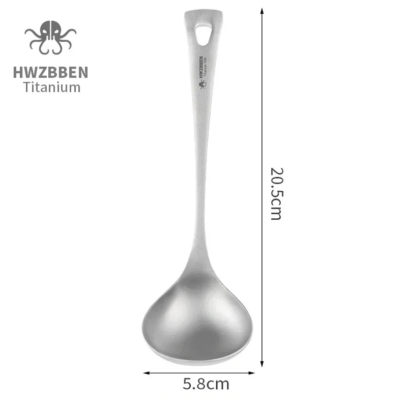 Hwzbben-長いハンドル付きのチタンスープスプーン,キャ - Camping Cooking Unit のレビューと価格