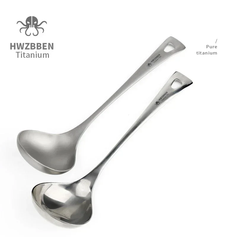 Hwzbben-長いハンドル付きのチタンスープスプーン,キャ - Camping Cooking Unit のレビューと価格