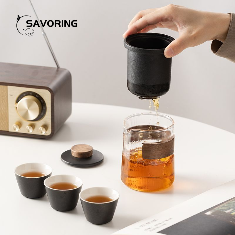 シンプルな中国製陶磁器茶器セット、ポット1個、カップ3個、バ - Camping Cooking Bowl のレビューと価格