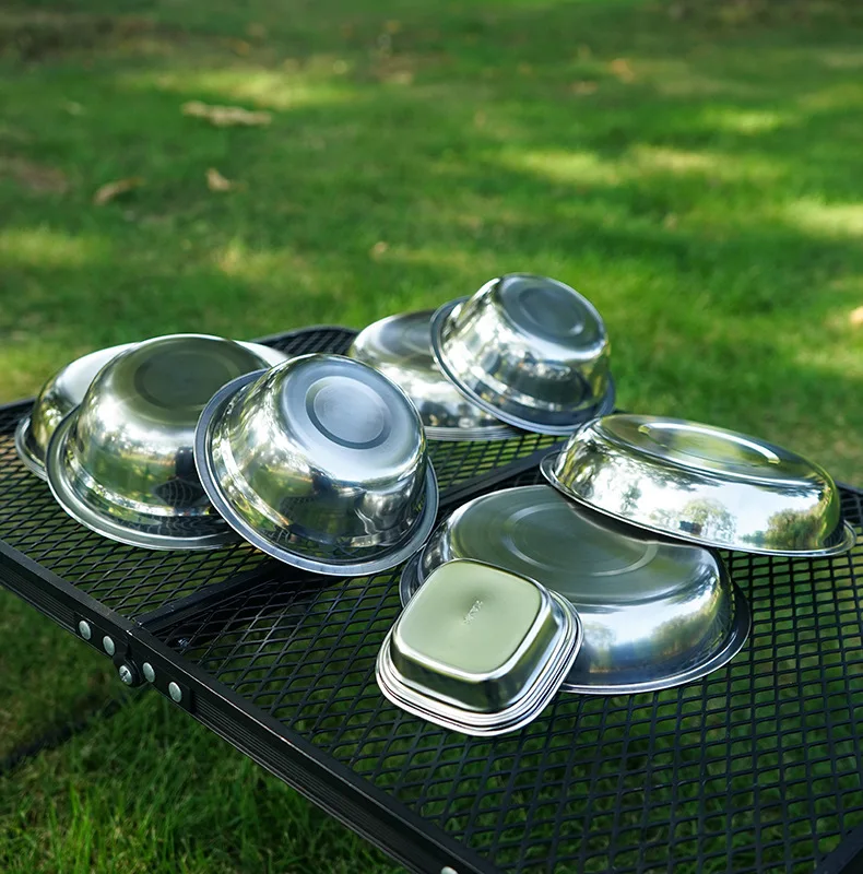 22点セットの携帯用キャンプ食器セット。屋外バーベキュー、車 - Camping Cooking And Dining Set のレビューと価格