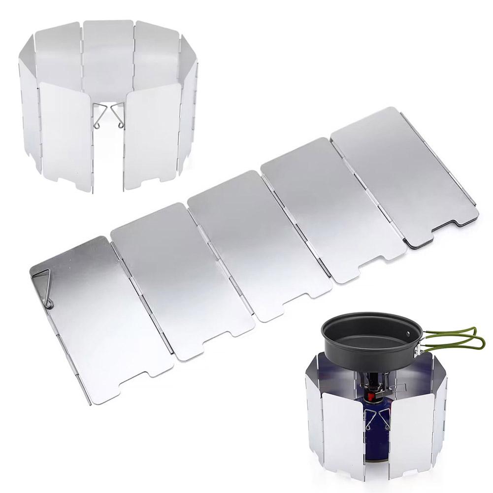 屋外折りたたみ式防風シールド キャンプストーブ 風防 ガスコ - Camping Cooking Windscreen のレビューと価格