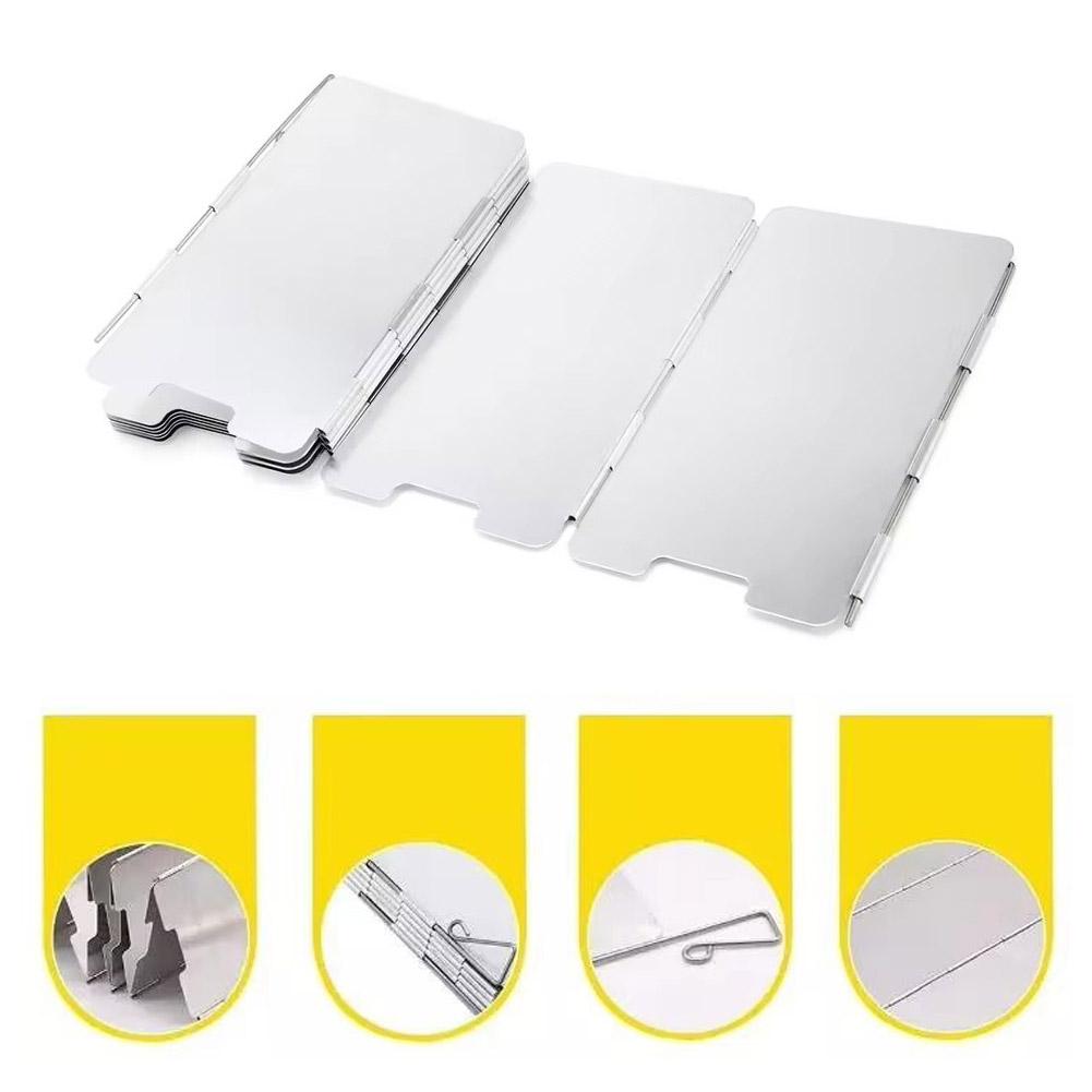 屋外折りたたみ式防風シールド キャンプストーブ 風防 ガスコ - Camping Cooking Windscreen のレビューと価格
