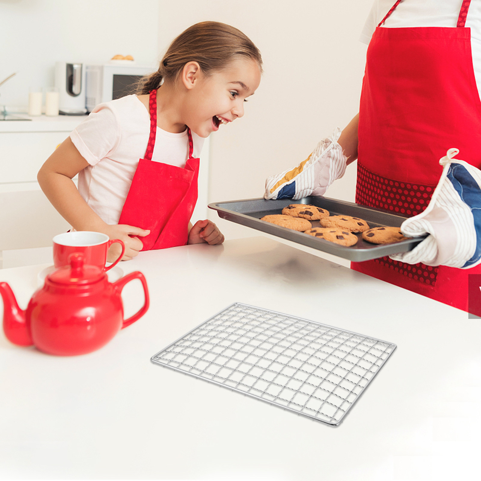 ステンレス製グリルメッシュマット、ノンスティックBBQクッキ - Camping Cooking Area のレビューと価格