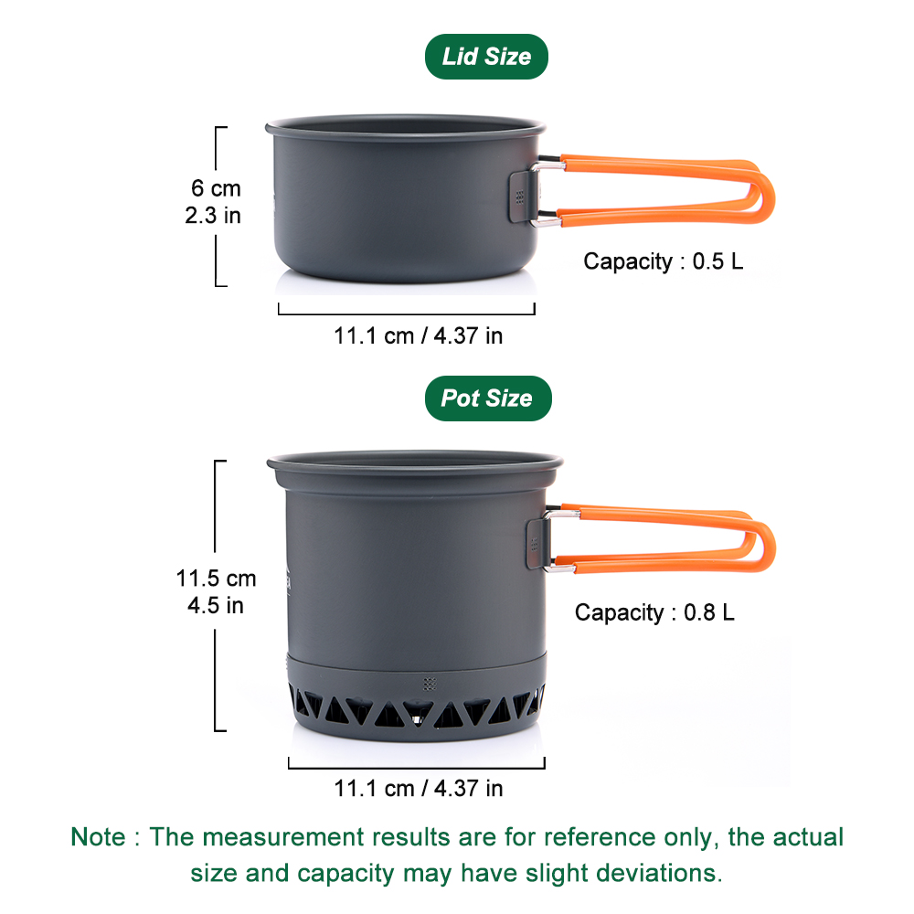屋外キャンプポット 1.3L 2.3L 調理器具屋外調理ケト - Camping Cooking And Dining Set のレビューと価格