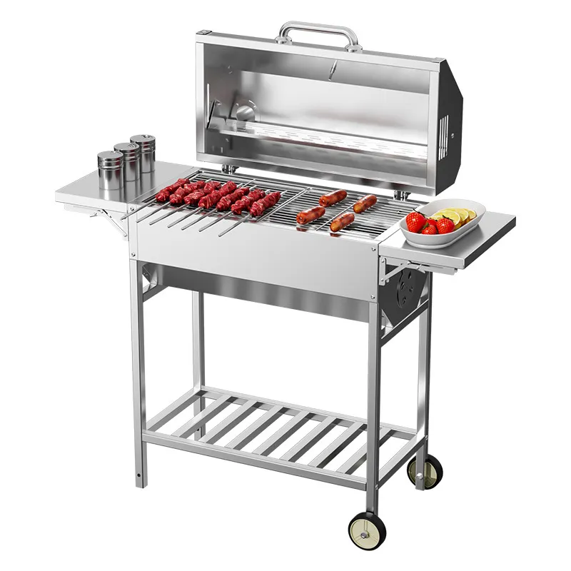 屋外用ステンレス製バタフライ型バーベキューグリル、アメリカン - Camping Cooking Area のレビューと価格