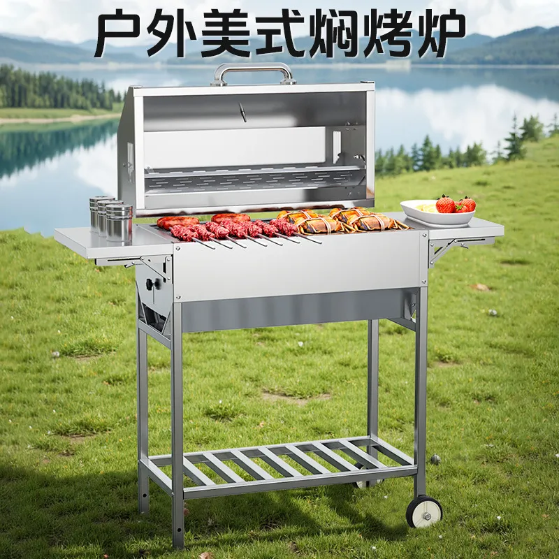 屋外用ステンレス製バタフライ型バーベキューグリル、アメリカン - Camping Cooking Area のレビューと価格