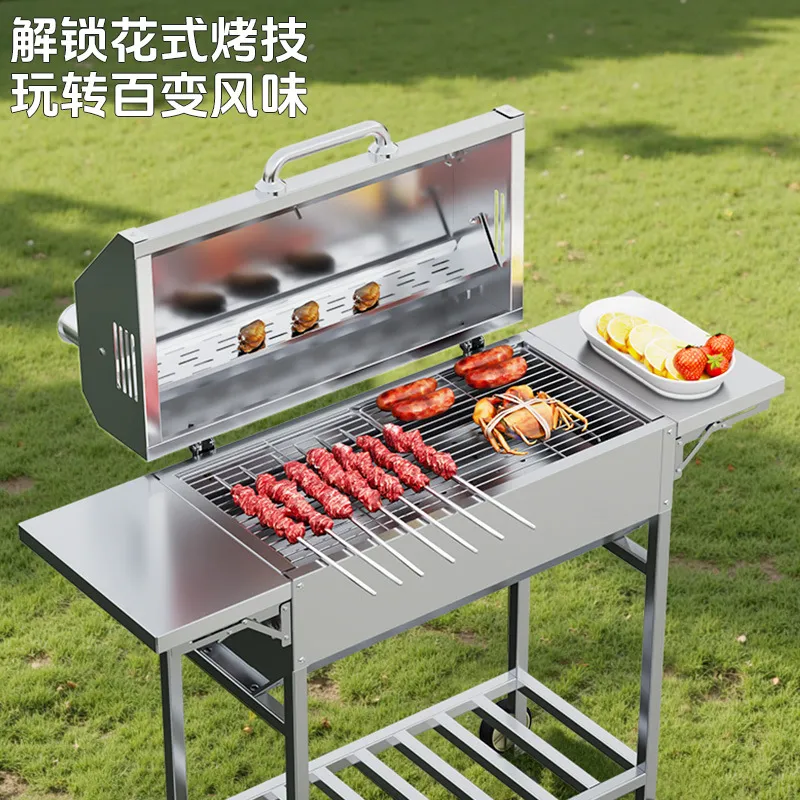 屋外用ステンレス製バタフライ型バーベキューグリル、アメリカン - Camping Cooking Area のレビューと価格