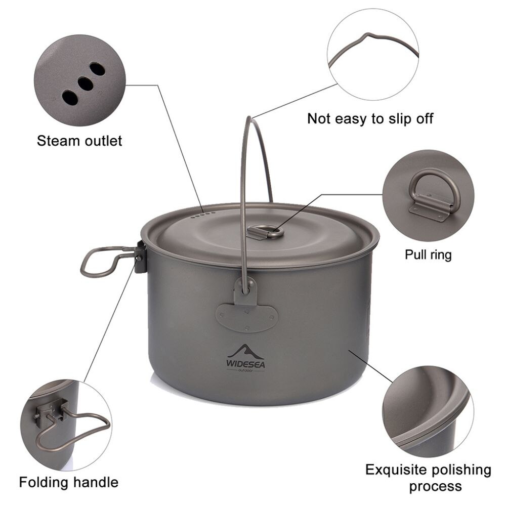 キャンプ用食器チタン調理器具セット観光大釜屋外調理鍋フライパ - Camping Cooking Unit のレビューと価格