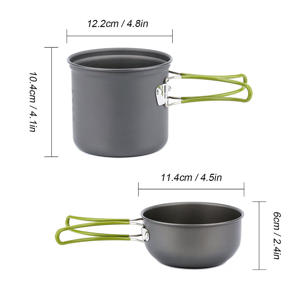 超軽量キャンプポット調理器具セットポータブル屋外調理食器ハイ - Camping Cooking Unit のレビューと価格