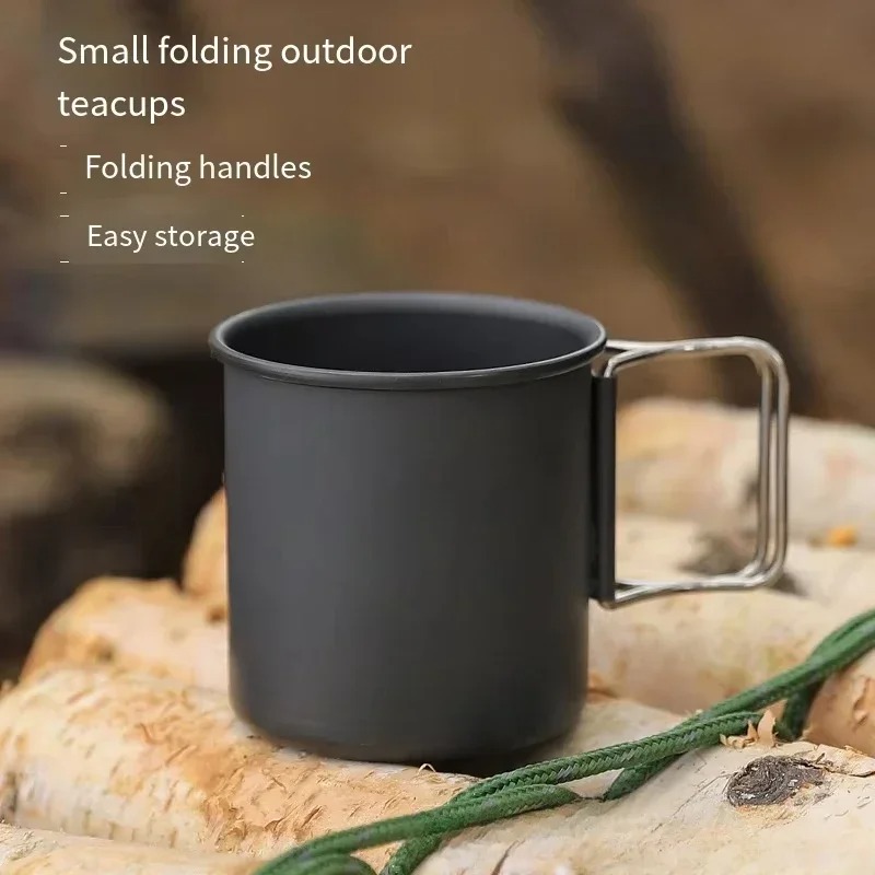 新しい 300 ミリリットル折りたたみ式アルミ合金カップ多用 - Camping Outdoor Cooking Set のレビューと価格