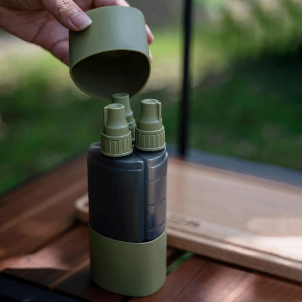 3 で 1 屋外キャンプ調味料ディスペンサーボトルバーベキュ - Camping Cooking Unit のレビューと価格