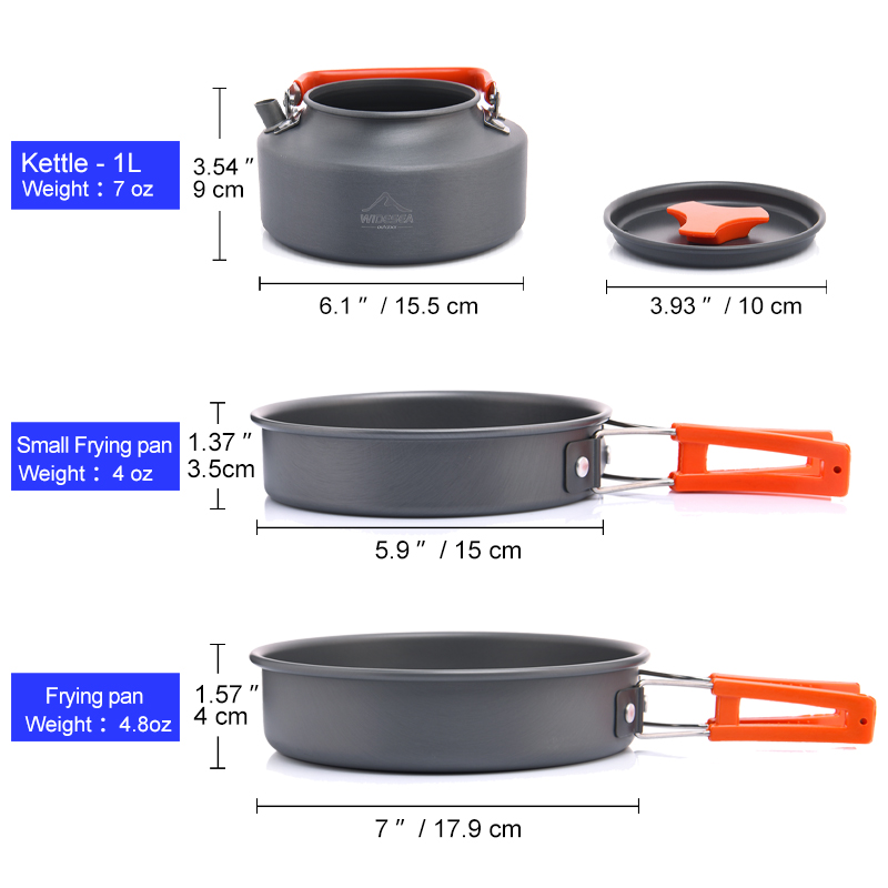 幅の屋外キャンプ調理器具セット、食器、調理カトラリー、調理器 - Camping Cooking Unit のレビューと価格
