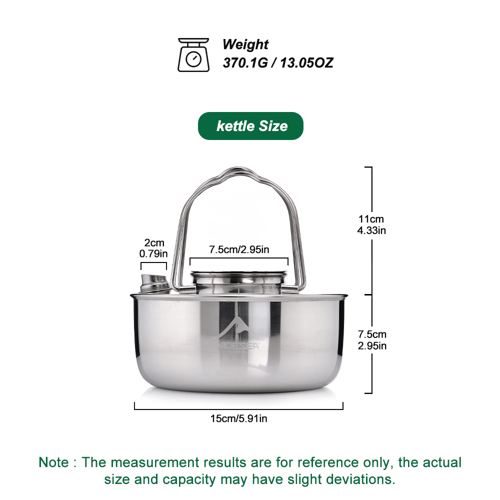 Wideea-ステンレス鋼のやかん、旅行の必需品、コーヒー調 - Camping Cooking Unit のレビューと価格