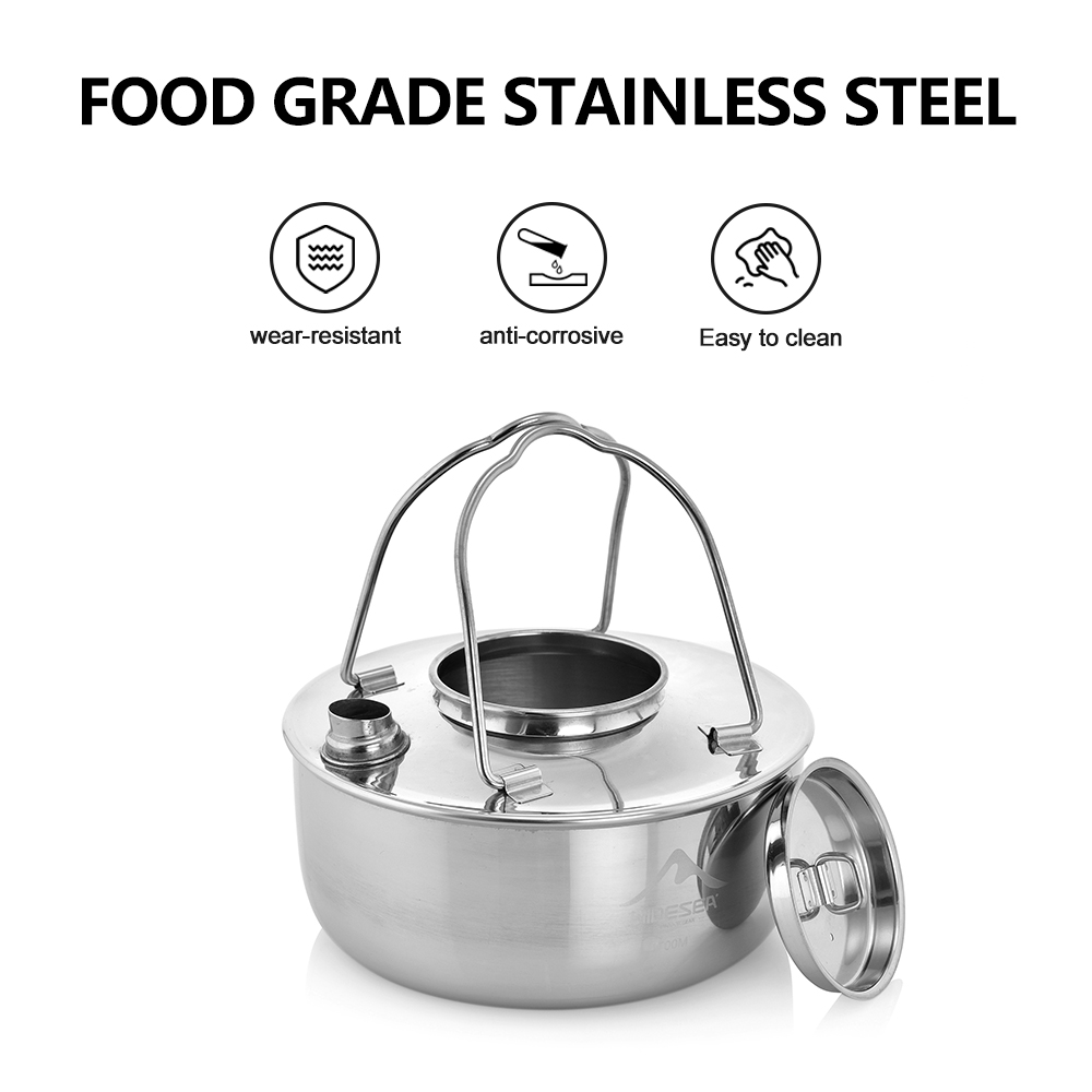 Wideea-ステンレス鋼のやかん、旅行の必需品、コーヒー調 - Camping Cooking Unit のレビューと価格