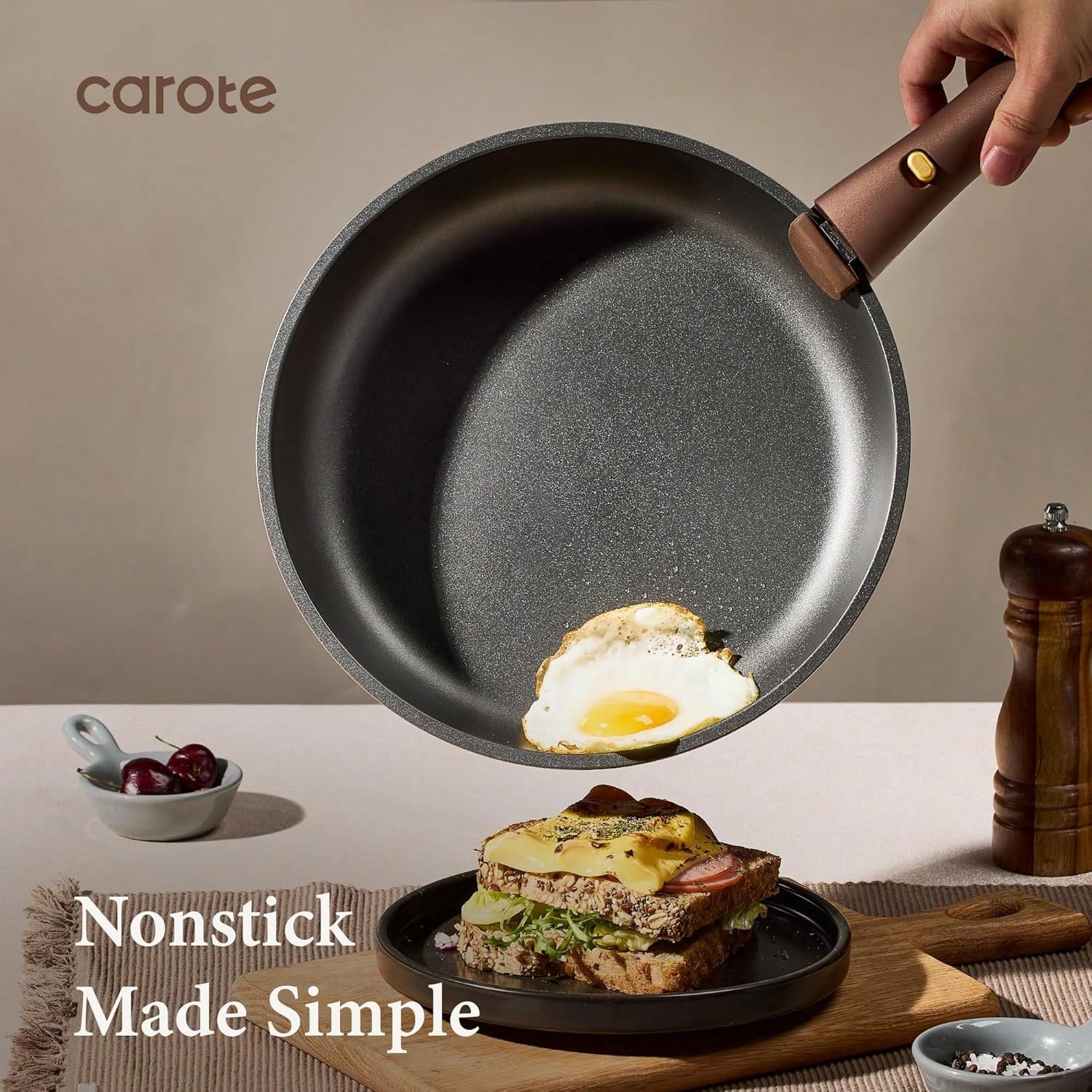 CAROTE 25点セット ノンスティック鍋フライパンセット - Camping Cooking Set Detachable Handle のレビューと価格