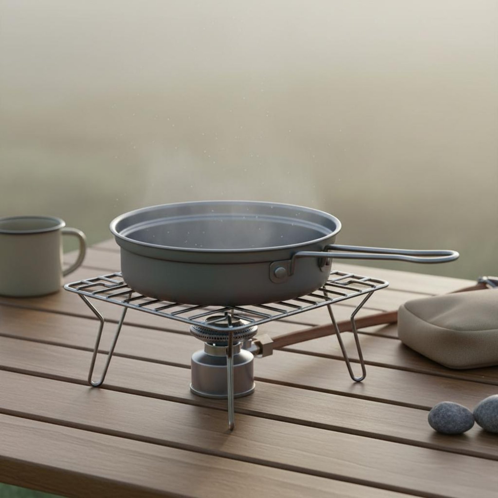 2ピースメタルキャンプクックセット高強度バックパッキング調理 - Camping Cooking And Dining Set のレビューと価格