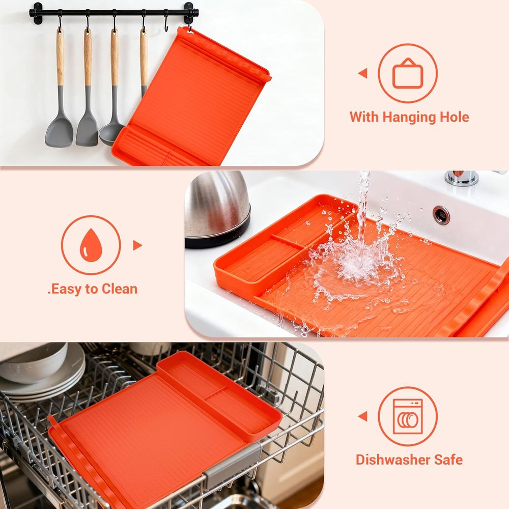 耐熱シリコングリルマット - 16x11.5インチ 滑り止め - Camping Cooking Area のレビューと価格