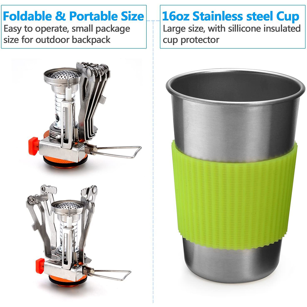 キャンプ調理器具キット ストーブ付き アウトドアクッキングセ - Camping Cooking Unit のレビューと価格