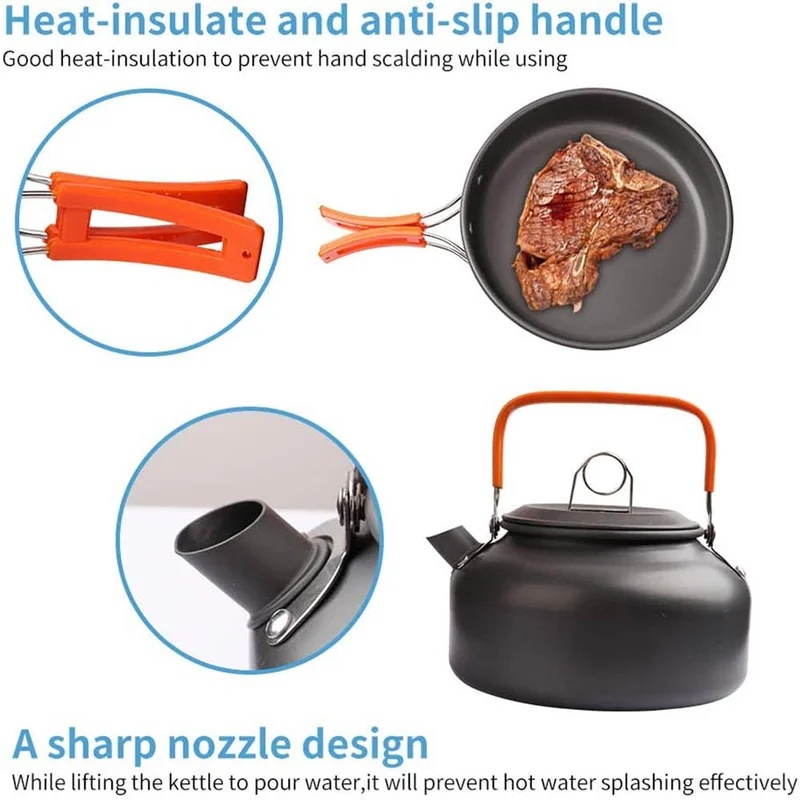 キャンプクッキングセット キャンプ調理器具 旅行用食器 アウ - Camping Cooking Unit のレビューと価格