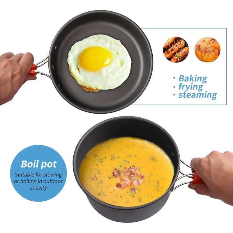 キャンプクッキングセット キャンプ調理器具 旅行用食器 アウ - Camping Cooking Unit のレビューと価格