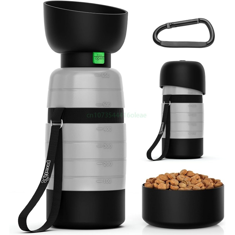 650ML犬用ウォーターボトル（150mlフードコンテナ付き - Camping Cooking Bowl のレビューと価格