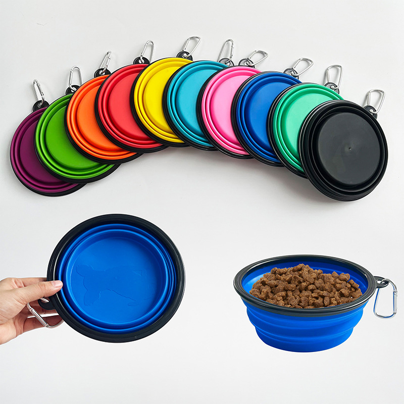 折りたたみ式ペット用シリコン製フードボウル、アウトドアキャン - Camping Cooking Bowl のレビューと価格