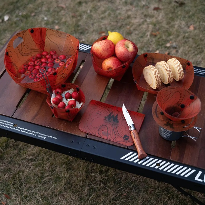 折りたたみ式キャンプ食器ポータブルボウルディナープレートコー - Camping Cooking Unit のレビューと価格